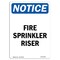 Signmission OSHA Notice Sign, Fire Sprinkler Riser, 5in X 3.5in Decal, 10PK, 3.5" W, 5" L, Portrait, PK10 OS-NS-D-35-V-12684-10PK - alternate 1